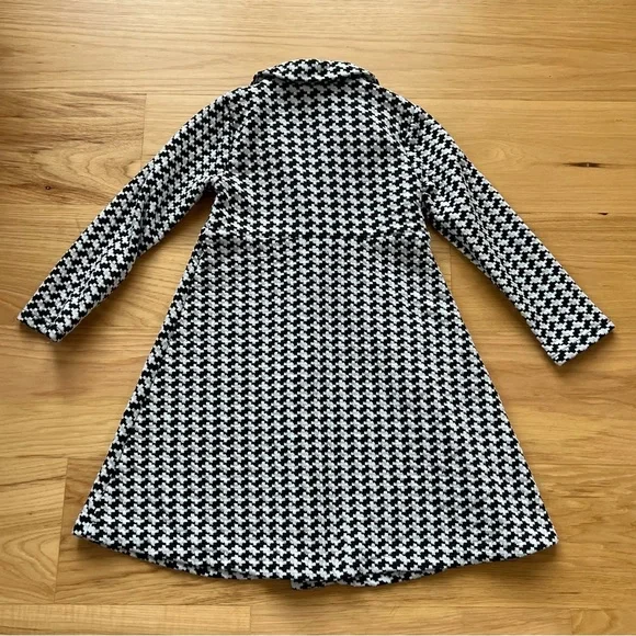 BONNIE JEAN GIRLS LIGHTWEIGHT HOUNDSTOOTH COAT  SIZE  4T - Picture 2 of 6